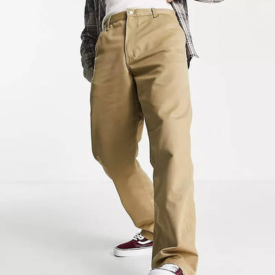 Carhartt WIP Simple Relaxed Straight Fit Trousers Beige