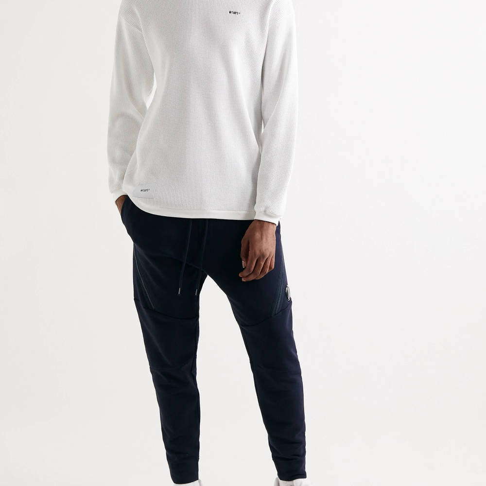 C.P. Company Tapered CottonJersey Track Pants Navy The Sole Supplier