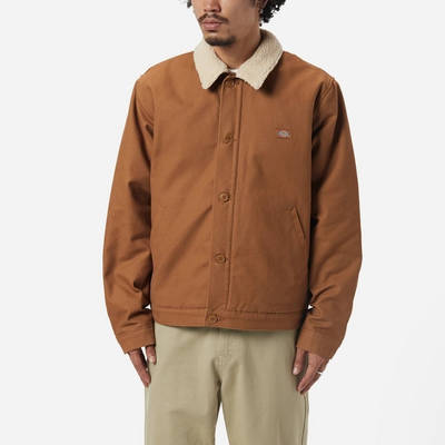 Dickies Sherpa Lined Deck Jacket Brown Front
