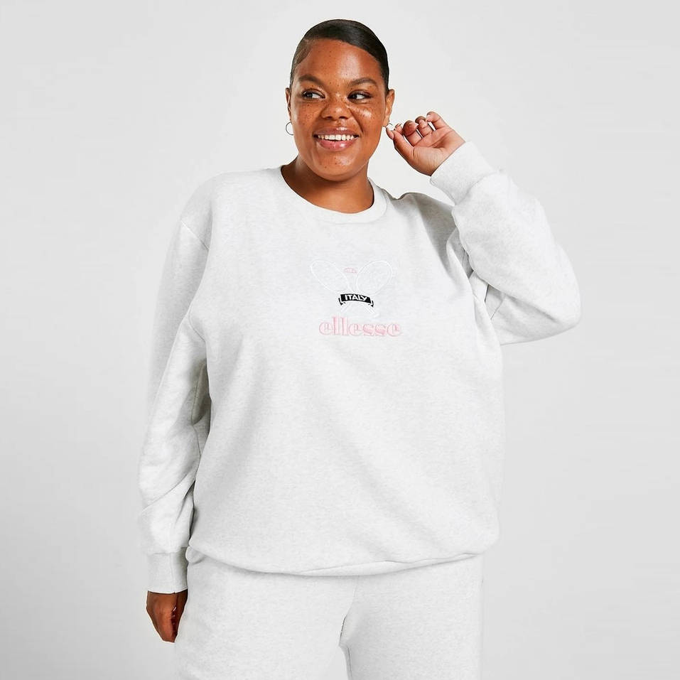Ellesse Tennis Embroidered Plus Size Crew Sweatshirt