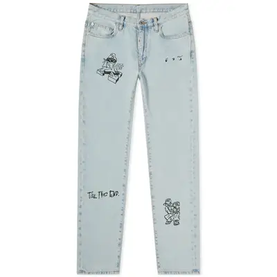END. x Off-White Bandit Slim Jeans OMYA102T21DEN0034010
