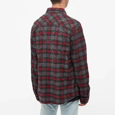 END x Off-White Till The End Flannel Shirt OMGA133T21FAB0034525 Back