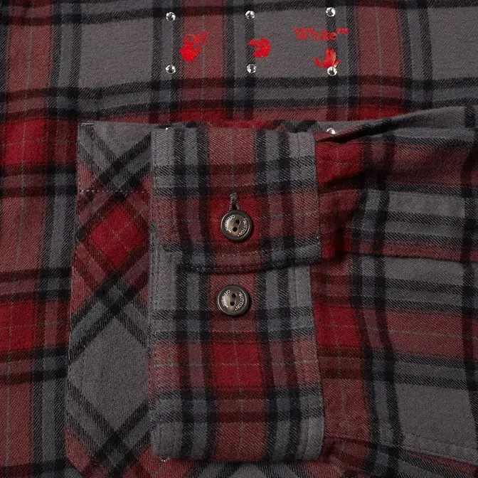 END x Off-White Till The End Flannel Shirt OMGA133T21FAB0034525 Detail