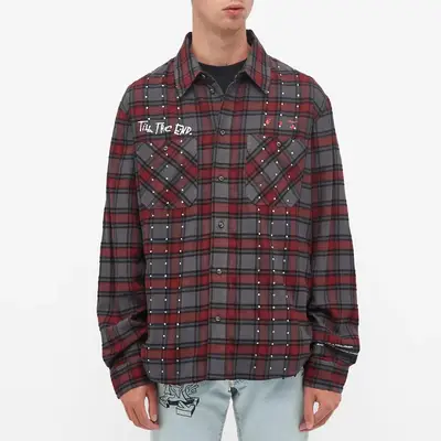 END x Off-White Till The End Flannel Shirt OMGA133T21FAB0034525 Front