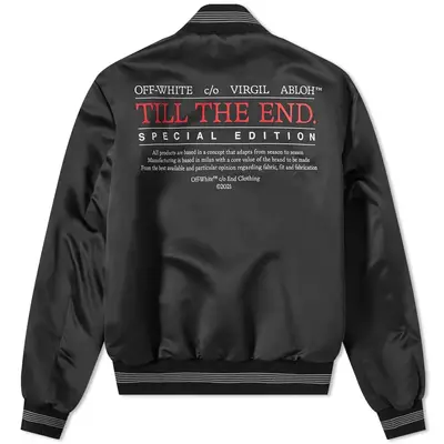 END x Off-White Till The End Varsity Jacket OMEA267T21FAB0031025 Back