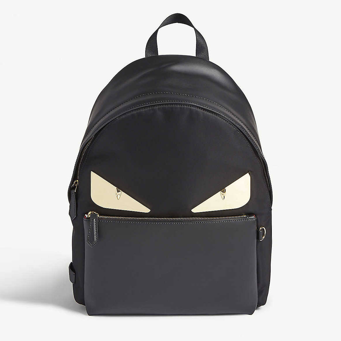 Fendi Bag Bugs Woven and Leather Backpack