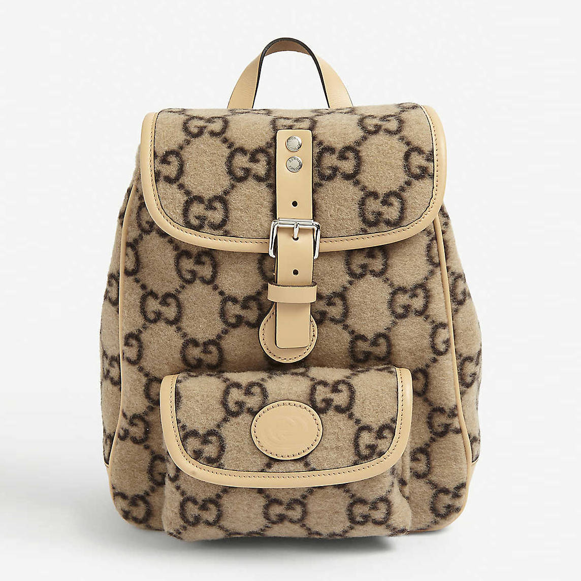 Gucci Kids GG-Print Boiled Wool Backpack