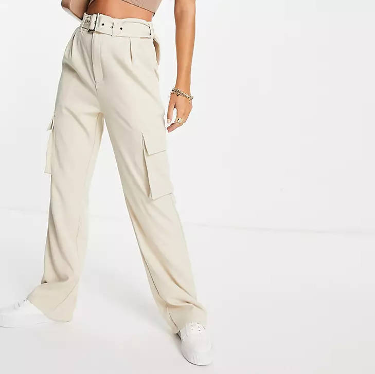 In The Style x Naomi Genes Wide Leg Cargo Pant