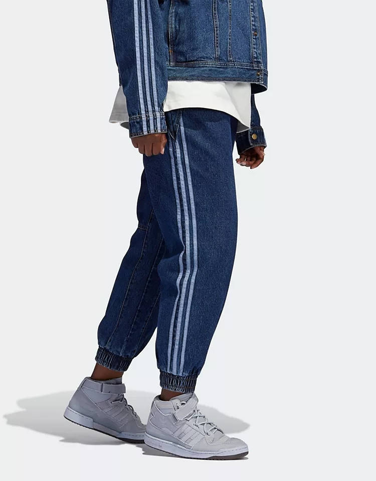 Adidas store denim pants