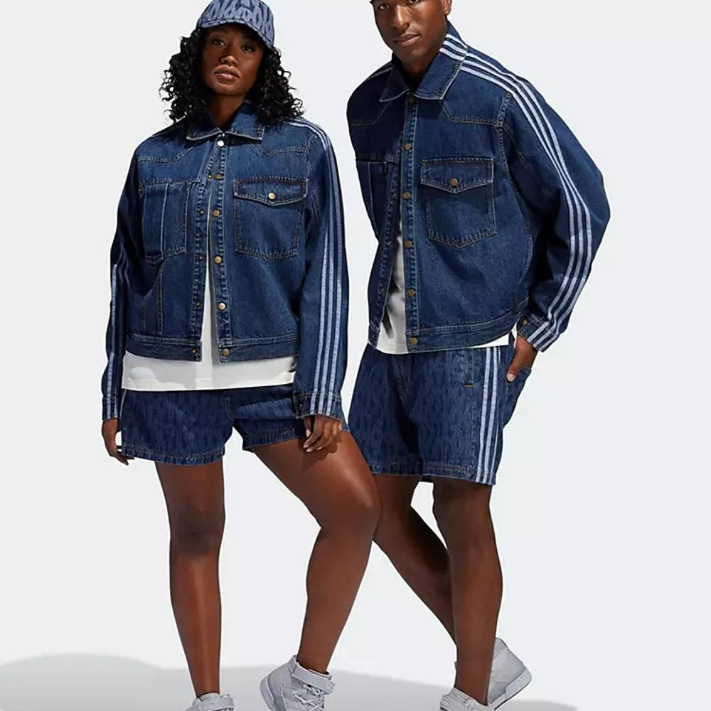 Ivy Park X Adidas Denim Shorts Blue The Sole Supplier