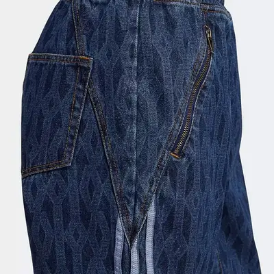 IVY PARK x adidas Tonal Monogram Denim Jeans Dark Navy Detail