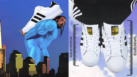The Kerwin Frost x adidas Superstuffed Is Designed to Look 5 Times Larger Than Normal The Kerwin Frost x adidas Superstuffed Is Designed to Look 5 Times Larger Than Normal