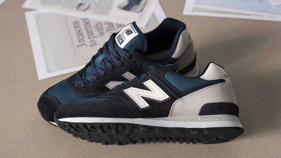 new balance 574 white navy