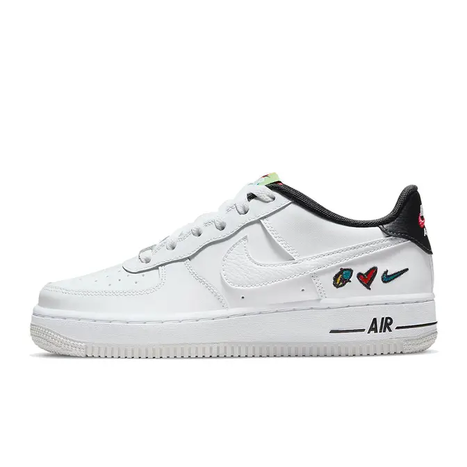 Nike Air Force 1 Low GS Peace Love Swoosh Where To Buy DM8154 100 The Sole Supplier