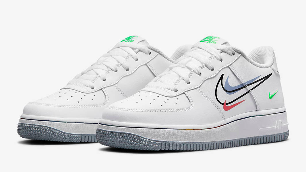 Nike Air Force 1 Low Multi Swoosh GS White