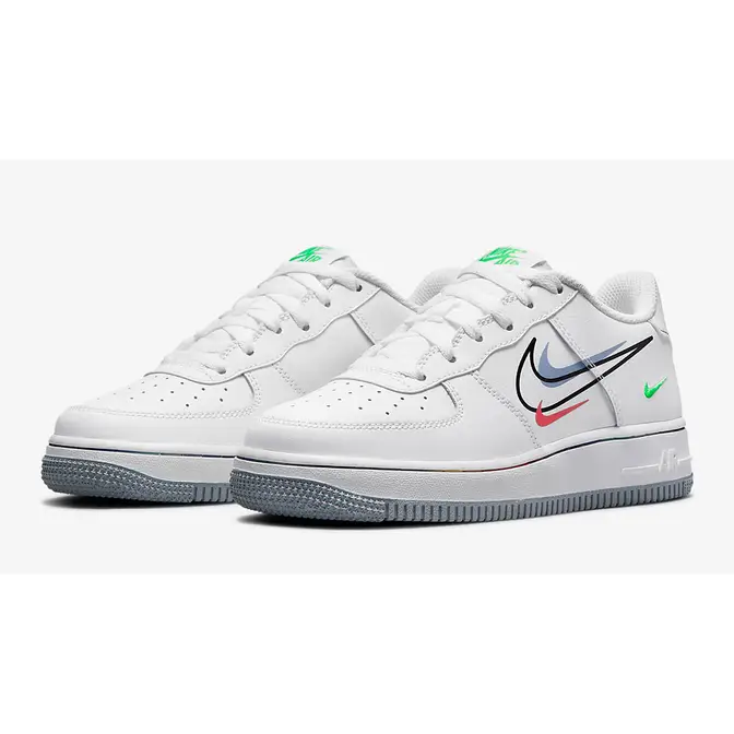 Nike Air Force 1 Low Multi Swoosh GS White | Where To Buy | DM9473-100 ...