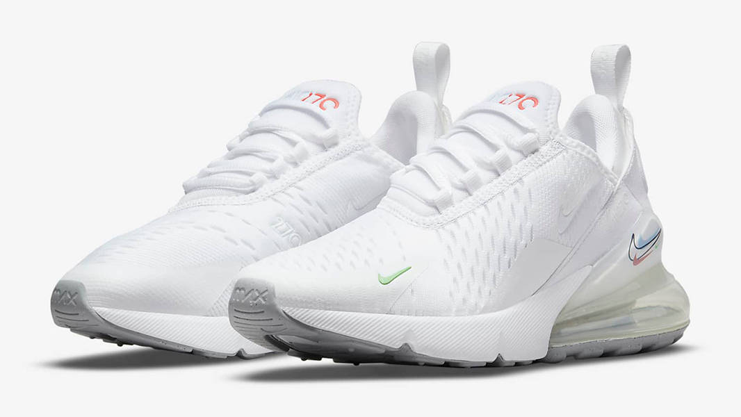 Nike Air Max 270 GS Multi Swoosh White Aluminium Where To Buy