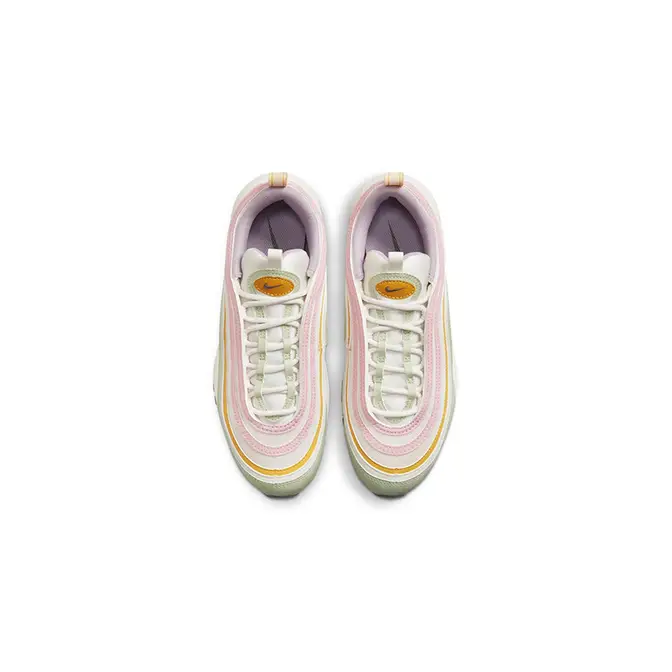 Womens nike air max 97 pink white yellow green on sale trainers