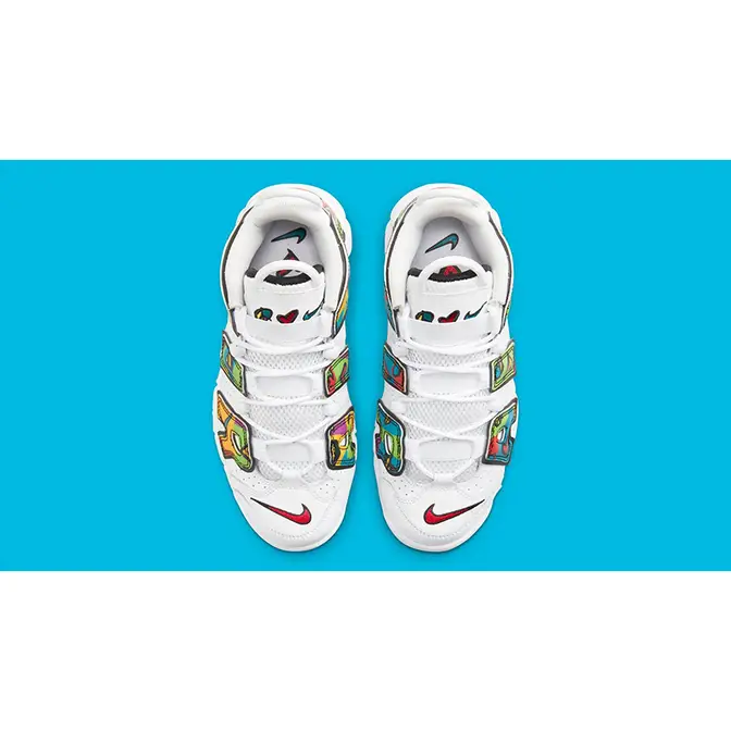 Nike Air More Uptempo Peace, Love, Swoosh (GS), DM8155-100, Size