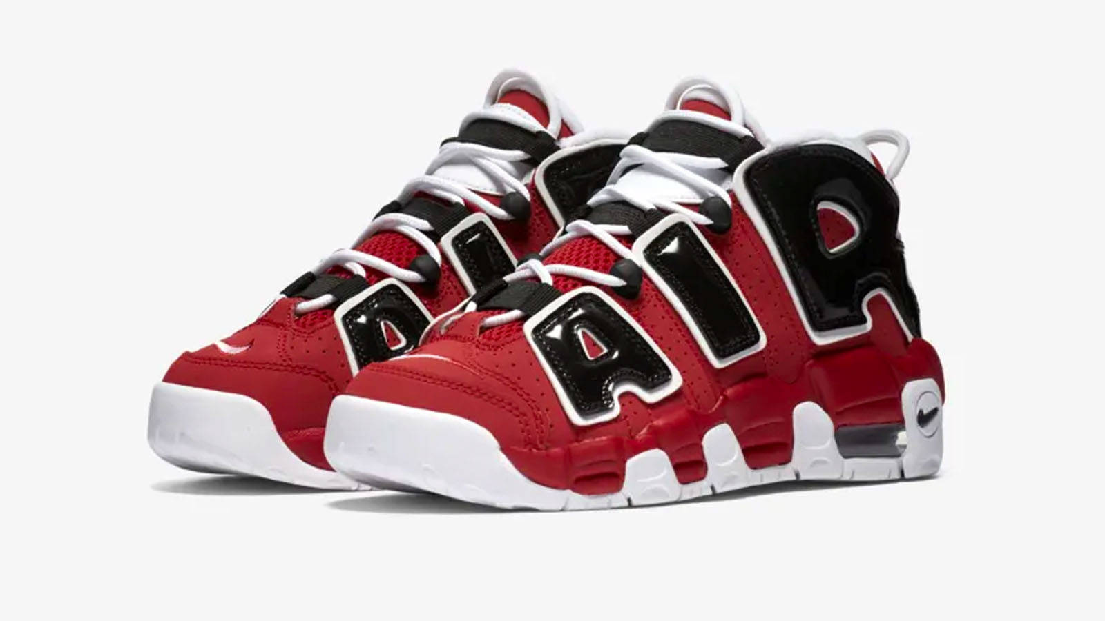 nike air more uptempo red black branding