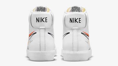 Nike Blazer Mid 77 Multi Swoosh White Team Orange DN7996-100 Back