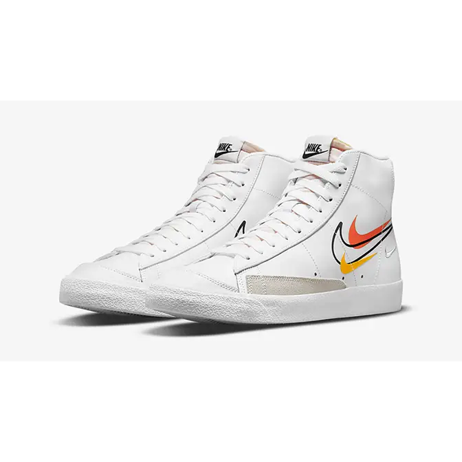Nike Blazer Mid 77 Multi Swoosh White Team Orange | Where To Buy ...