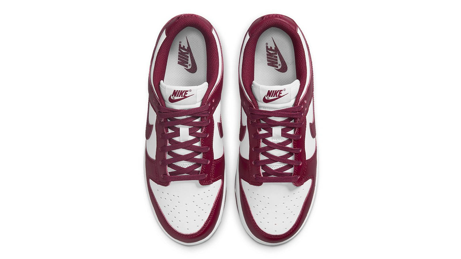 nike dunk low bordeaux above shot