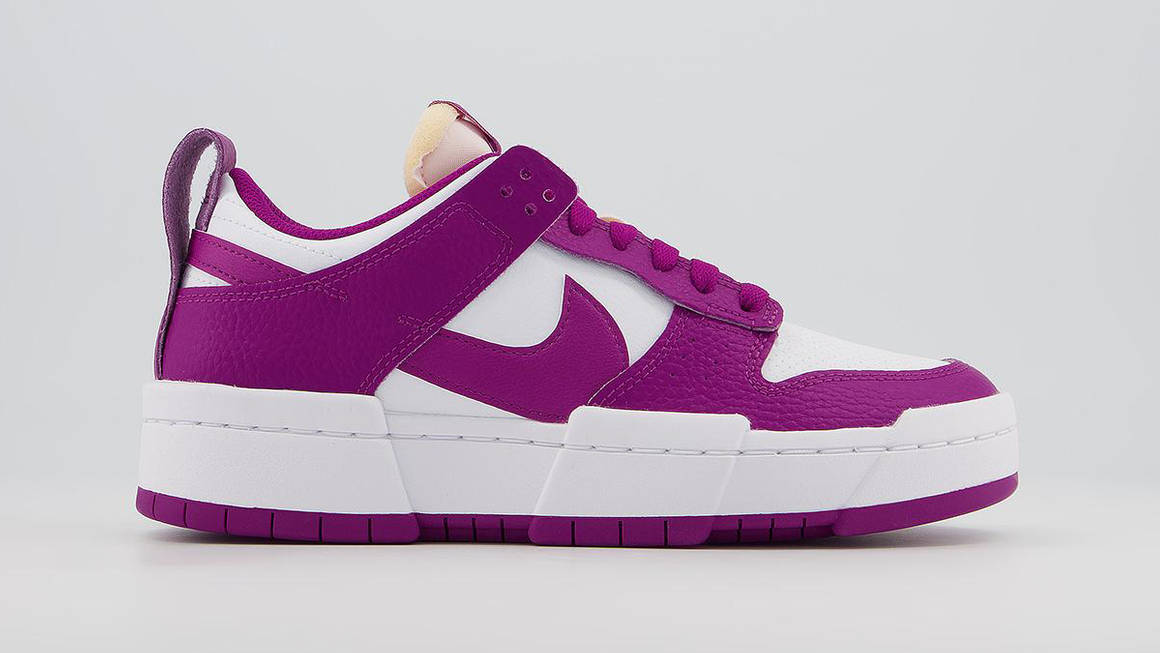 nike dunk low disrupt trainers white red plum