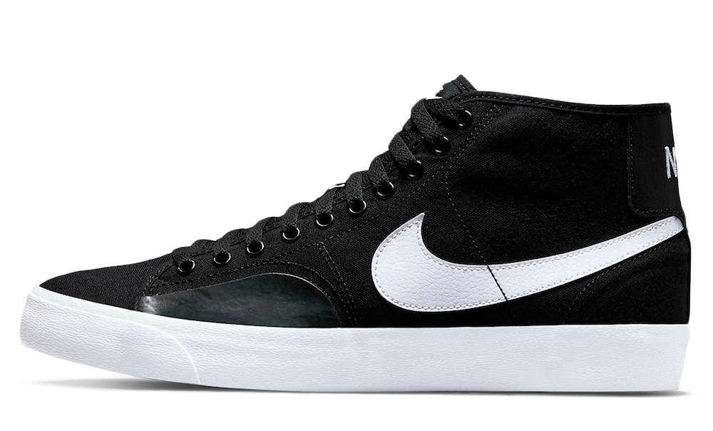 nike sb blazer black black white