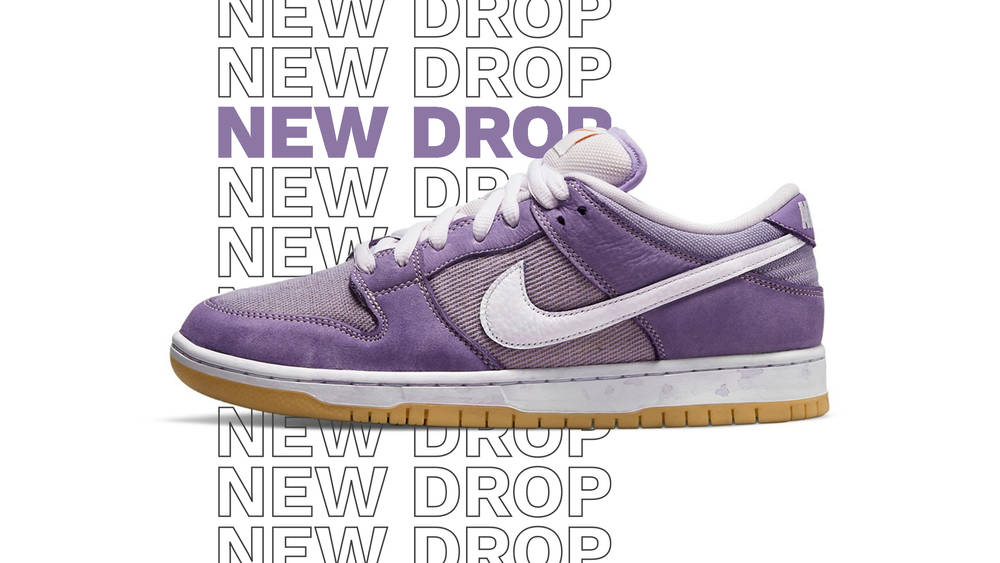 Image via Nike Nike SB Dunk Low Unbleached Pack Purple