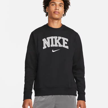 Nike Sportswear Retro Logo Fleece Sweatshirt Black