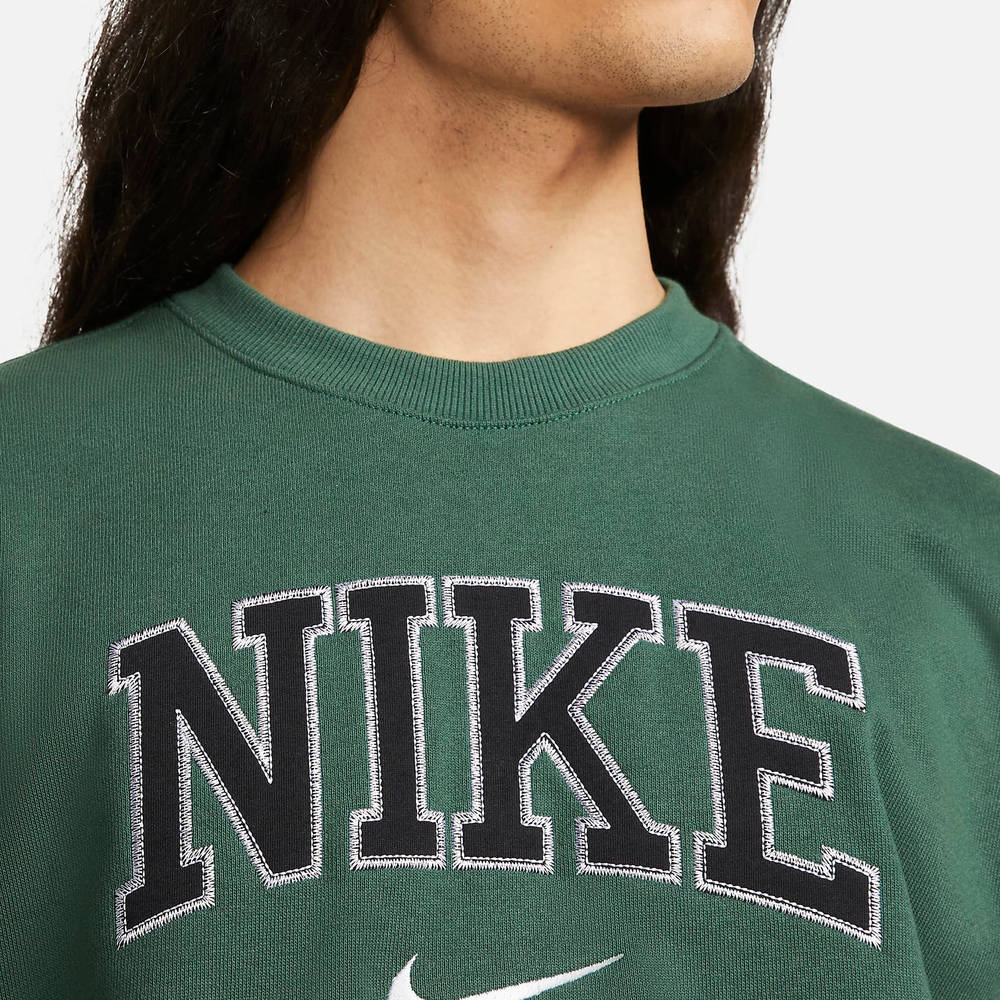 Nike Sportswear Retro Logo Fleece Sweatshirt Noble Green - Noble Green ...