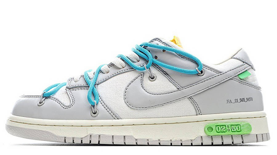 Off-White x Nike Dunk Low Grey Blue Lot 2 | Where To Buy | DM1602-115 ...