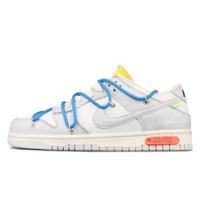Off-White x Nike Dunk Low White Grey Lot 10 | Where To Buy | DM1602-112 ...