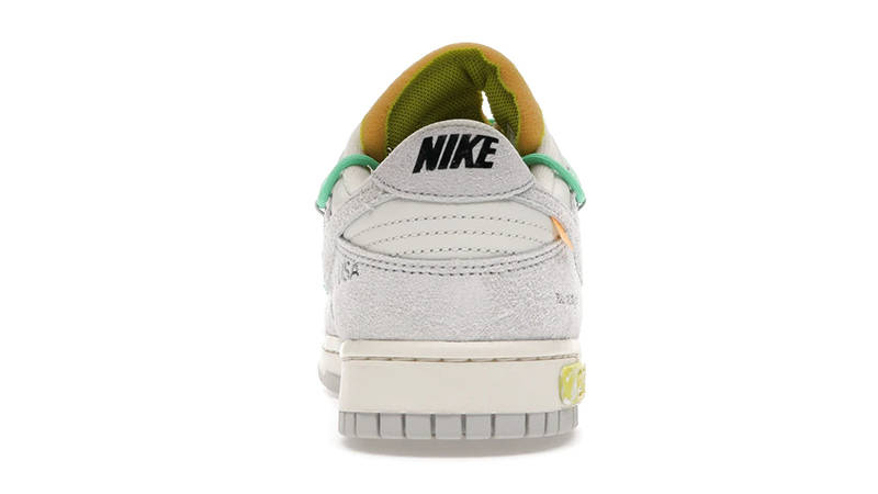Off-White x Nike Dunk Low White Grey Lot 14 Back