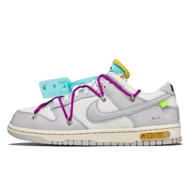 Off-White x Nike Dunk Low White Grey Lot 21 | Where To Buy | DM1602-100 ...