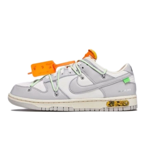Off-White x Nike Dunk Low White Lime Lot 43