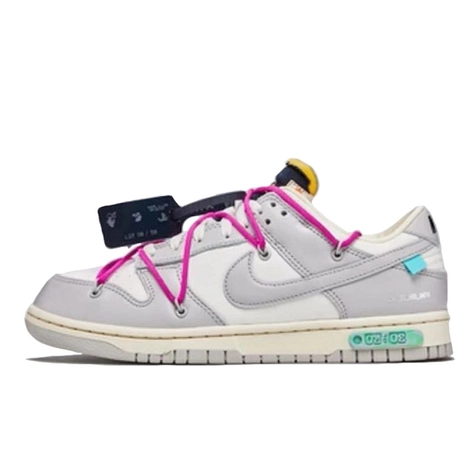 Off-White x Nike Dunk Low White Pink Lot 30