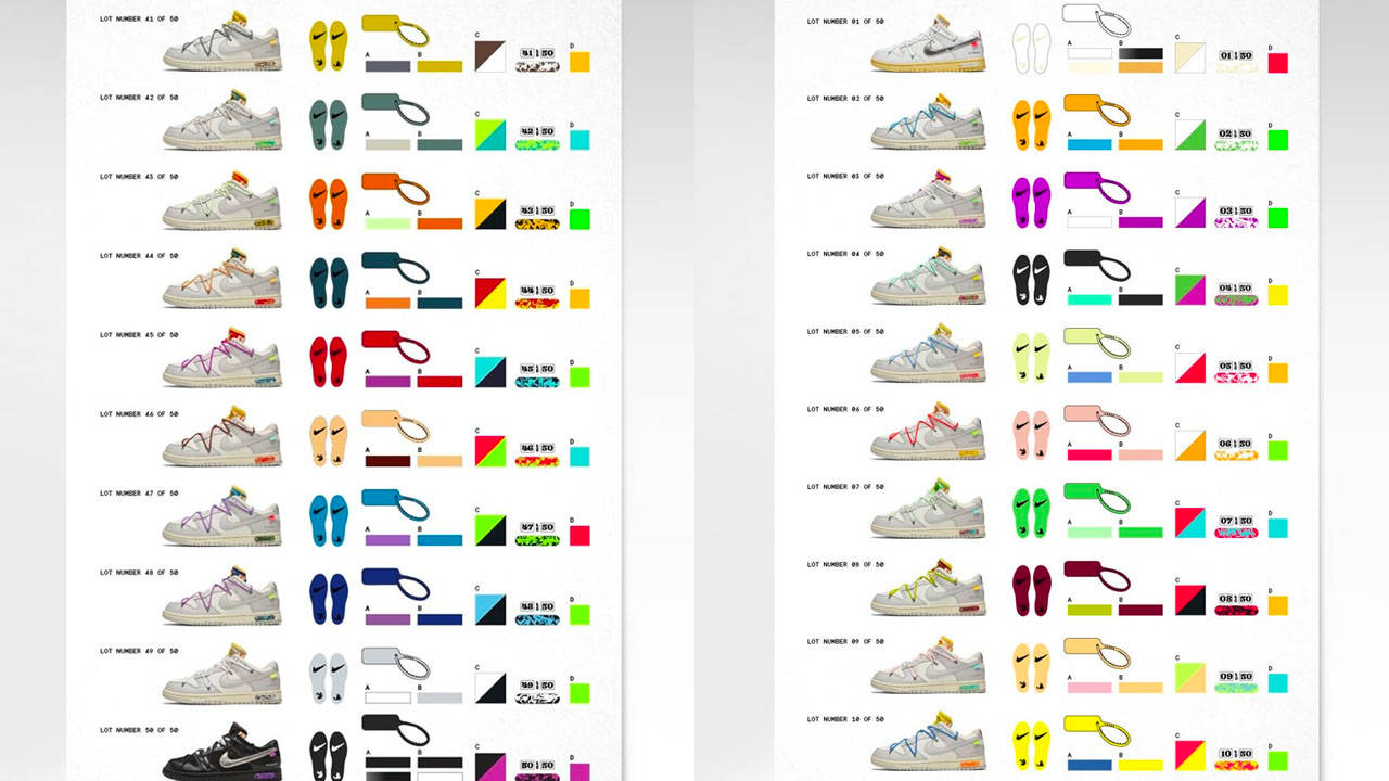 Off-White x Nike Dunk Winners Won’t Get to Choose Which Colourway They Get
