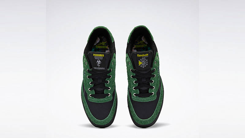Pleasures x Reebok Club C Black Pine Green GW2644 middle