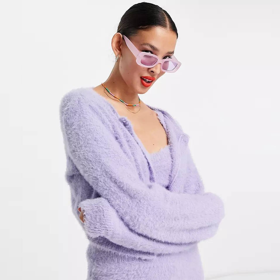 Reclaimed Vintage Inspired The Fluffy Knit Cardi Co-Ord