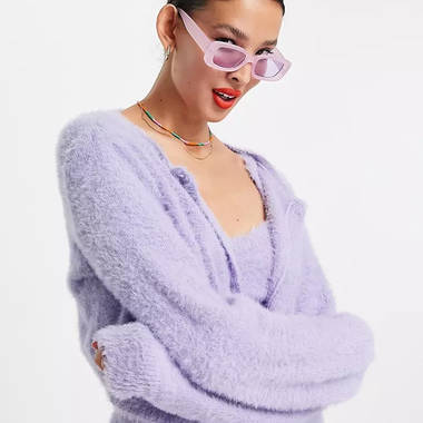 Reclaimed Vintage Inspired The Fluffy Knit Cardi