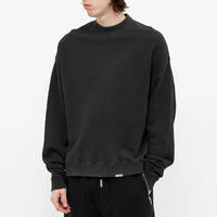 Represent Blank Crew Sweatshirt Vintage Black Front