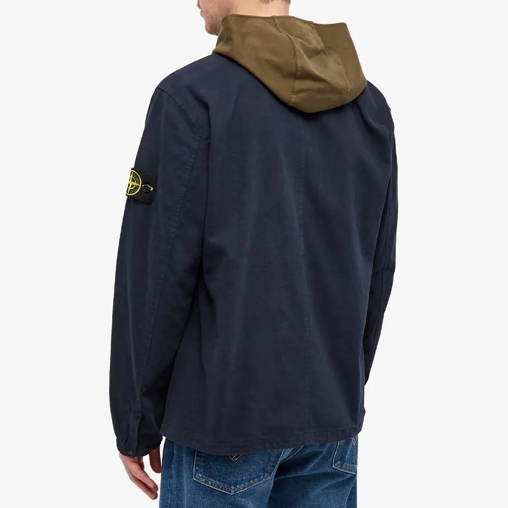 Stone island garment 2025 dyed zip shirt