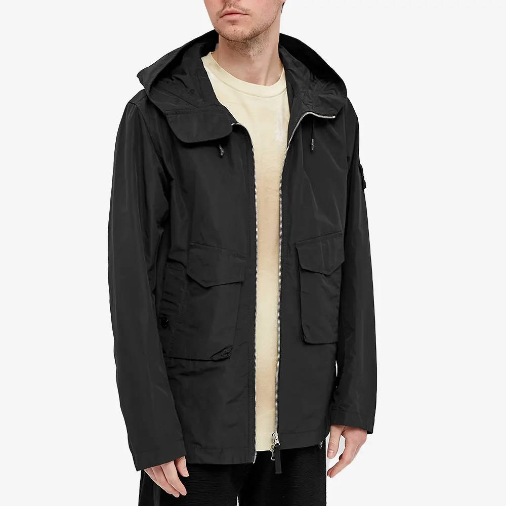 Stone Island Micro Reps Hooded Jacket - Black | The Sole Supplier