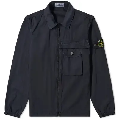 Stone island garment deals dyed zip overshirt