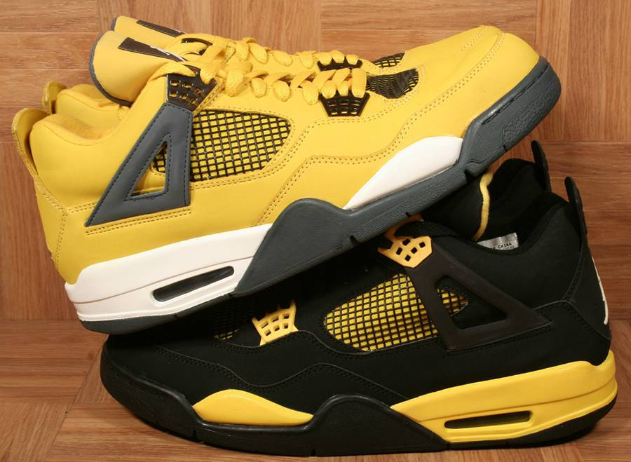 The 25 Best Jordan 4 (AJ4) Colorways of All Time - Air Jordan 4 “Thunder & Lightning” Pack