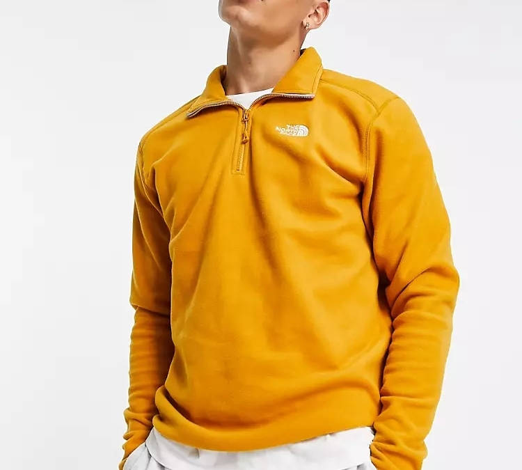 yellow half zip fleece