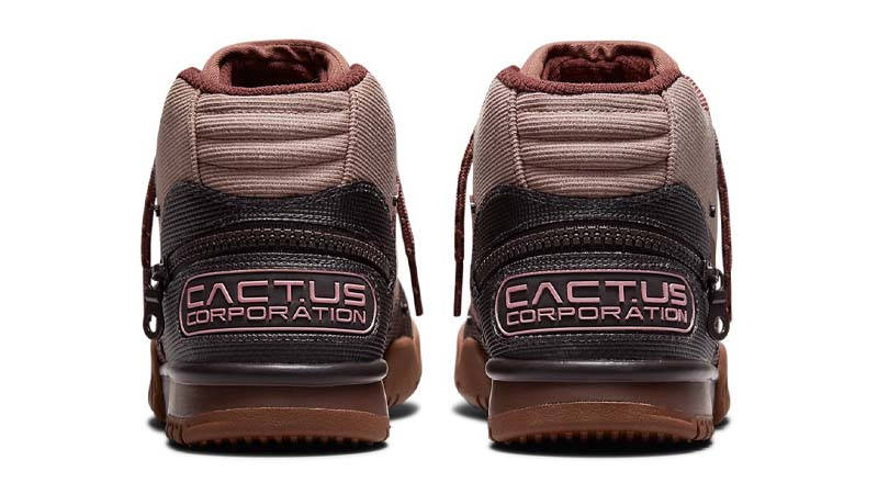 Travis Scott x Nike Air Trainer 1 Mid Cactus Jack Brown Back