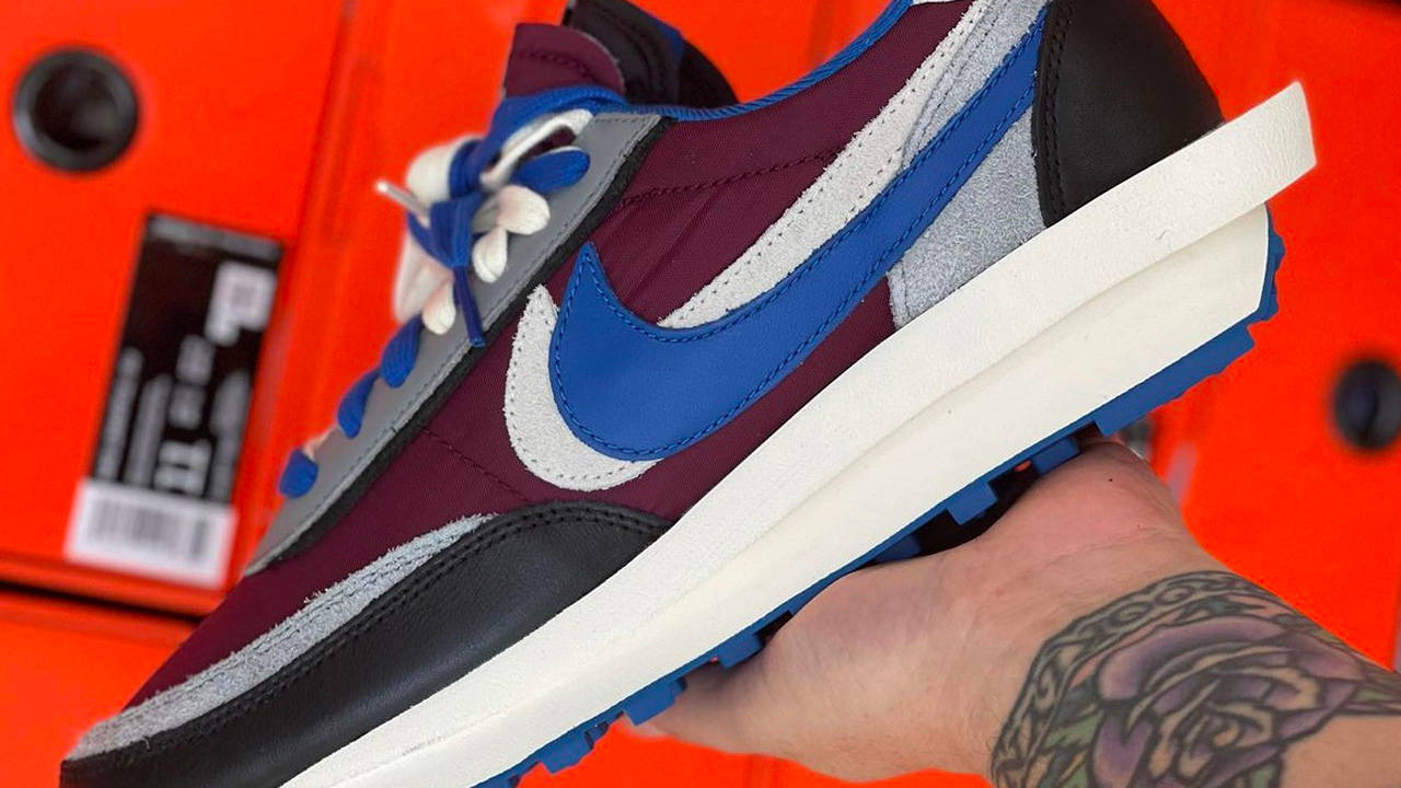 UNDERCOVER x sacai x Nike LDWaffle Night Maroon